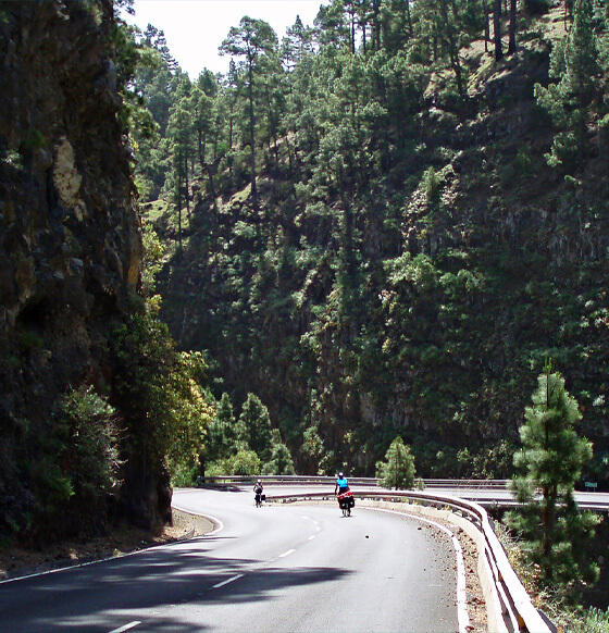 Ruta en bici por La Palma - listado